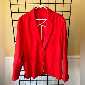 Vince- Fire Red Linen Blazer in an XL